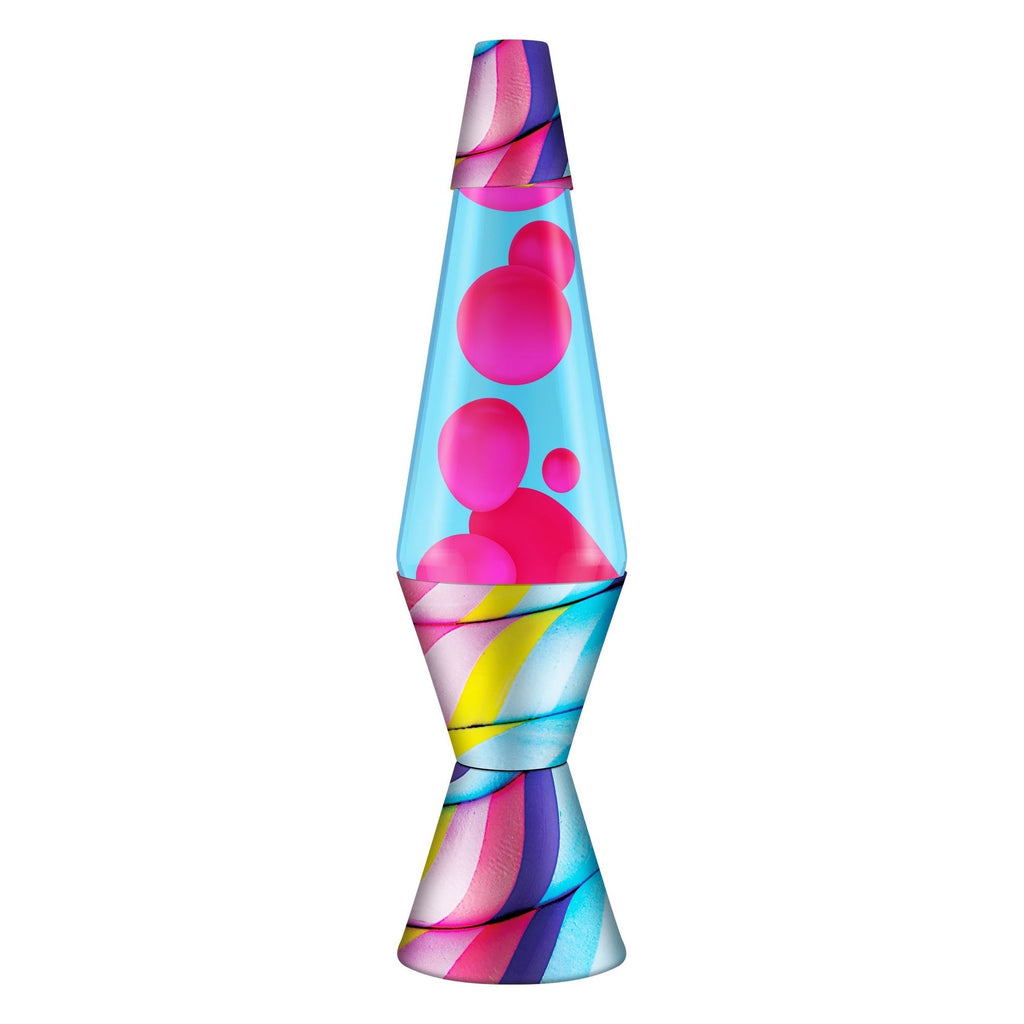Lava Lamp 14.5" Candy Swirl Pink & Light Blue