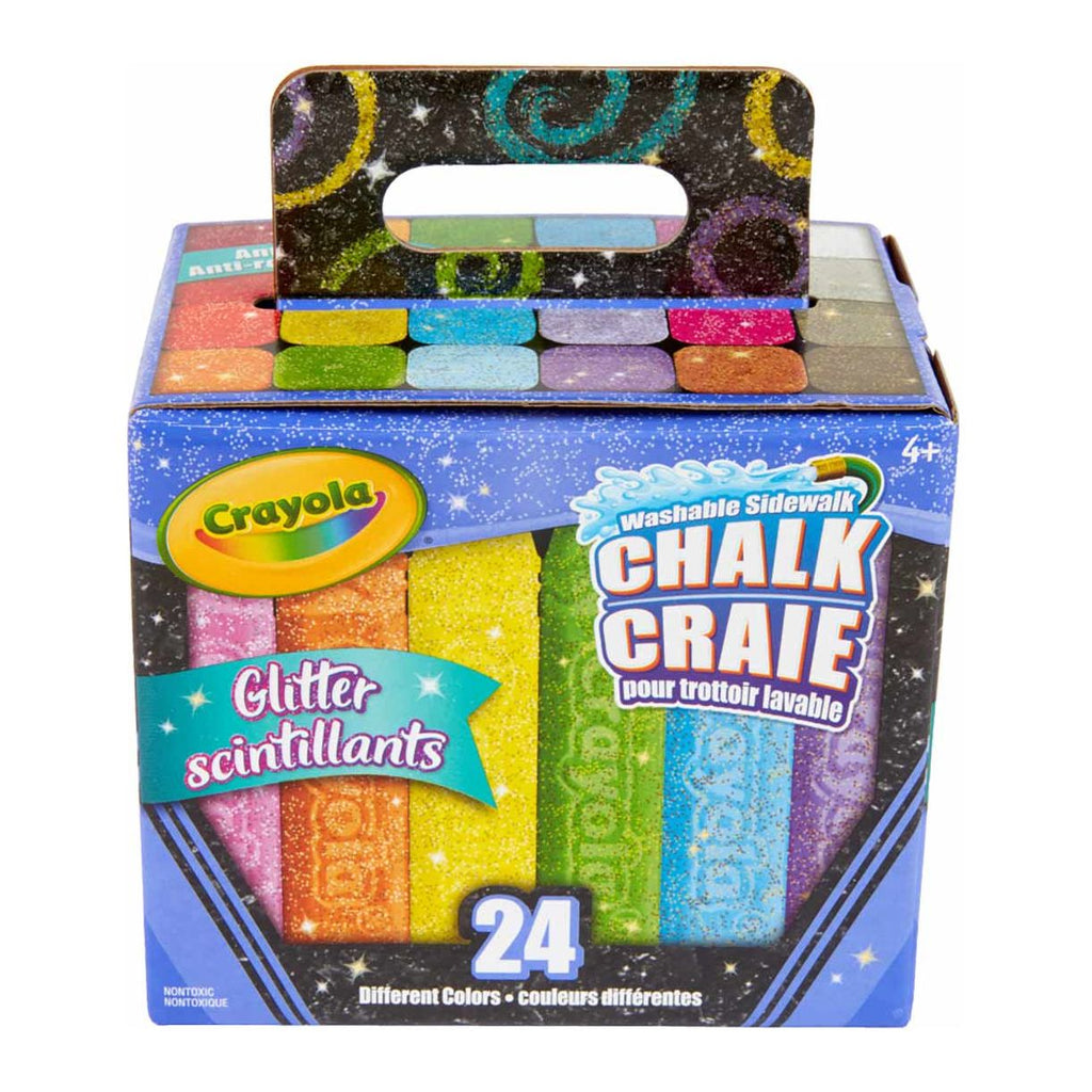 Crayola Sidewalk Chalk Glitter 24 Count