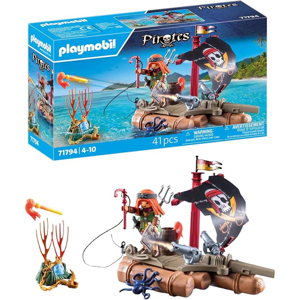 Playmobil Life Raft Playset - With 4 Figures, Removable Roof, And Life Vests