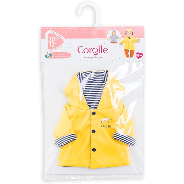 Corolle 14" Doll Outfit Reversible Raincoat