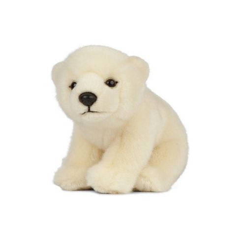 Living Nature Plush Polar Bear Cub Sitting