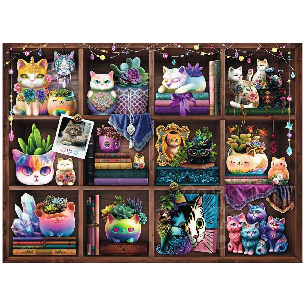 Ravensburger Puzzle 500 Piece Cubby Cats and Succulents
