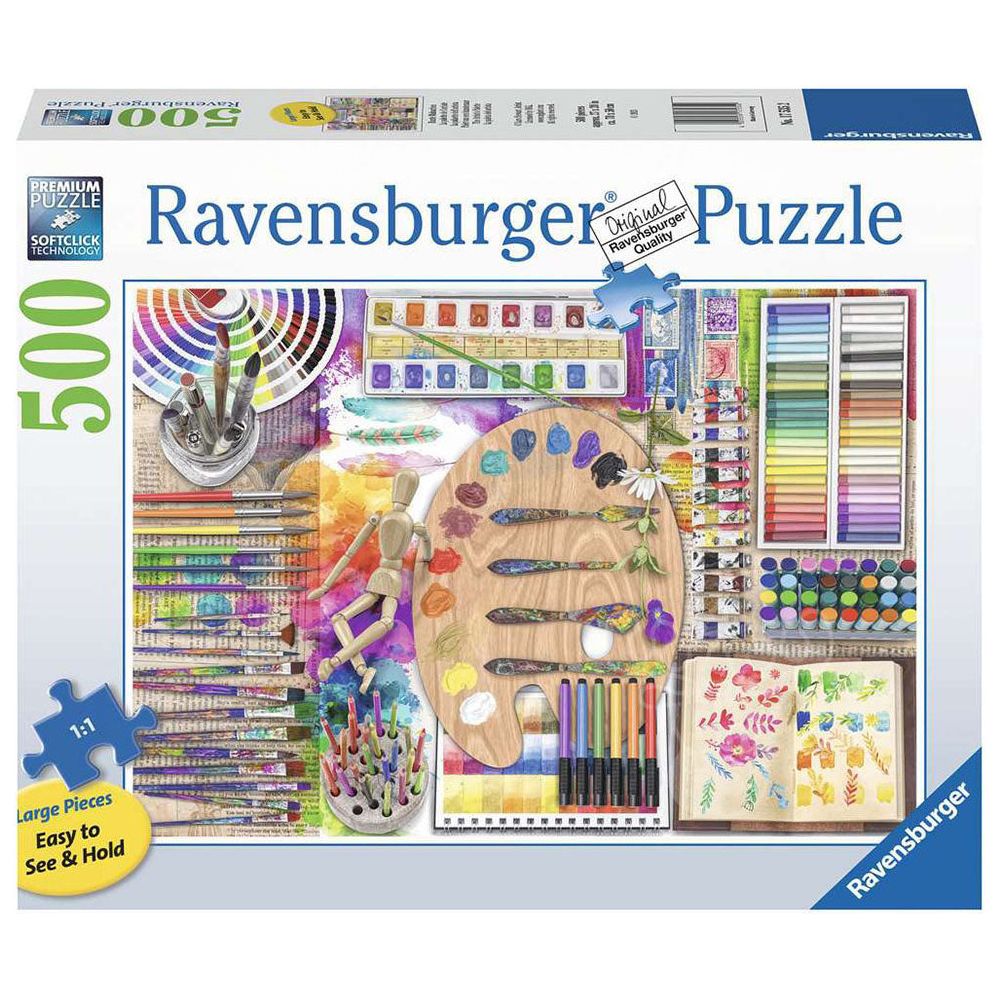 Ravensburger 500 Piece Puzzle Large Format The Artist's Palette
