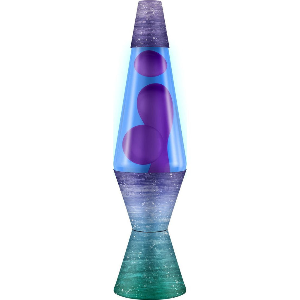 Lava Lamp 14.5" Ceramic Dip Purple & Teal