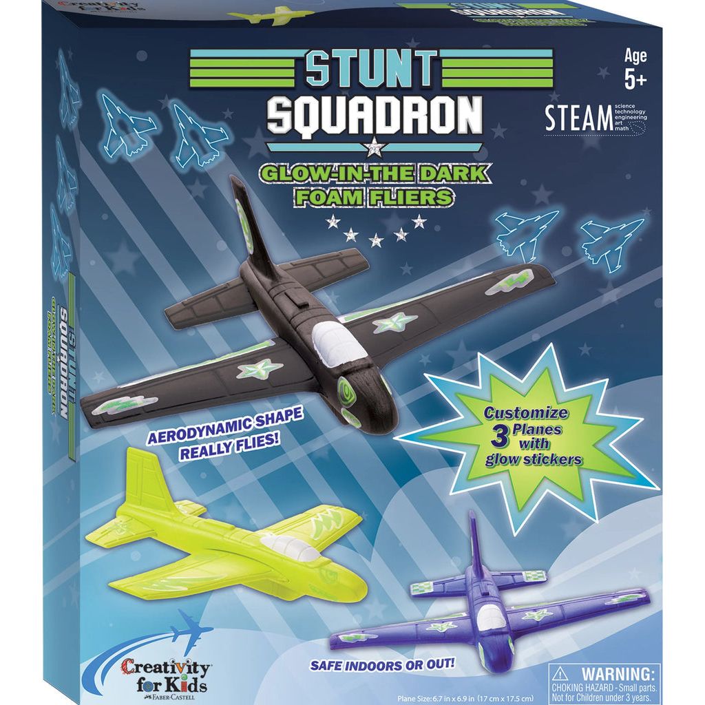 Creativity for Kids Stunt Squadron Glow in the Dark Foam Fliers