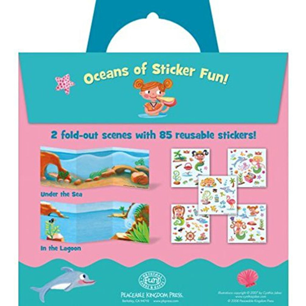 Peaceable Kingdom Reusable Sticker Tote Mermaid