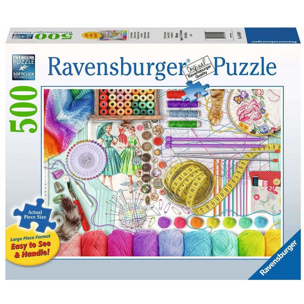 Ravensburger 500 Piece Puzzle Needlework Station 16440 canada ontario