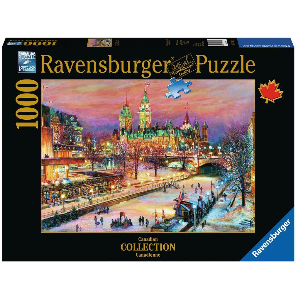 Ravensburger 1000 Piece Puzzle Canadian Collection Ottawa Winterlude Fest 19868 ontario