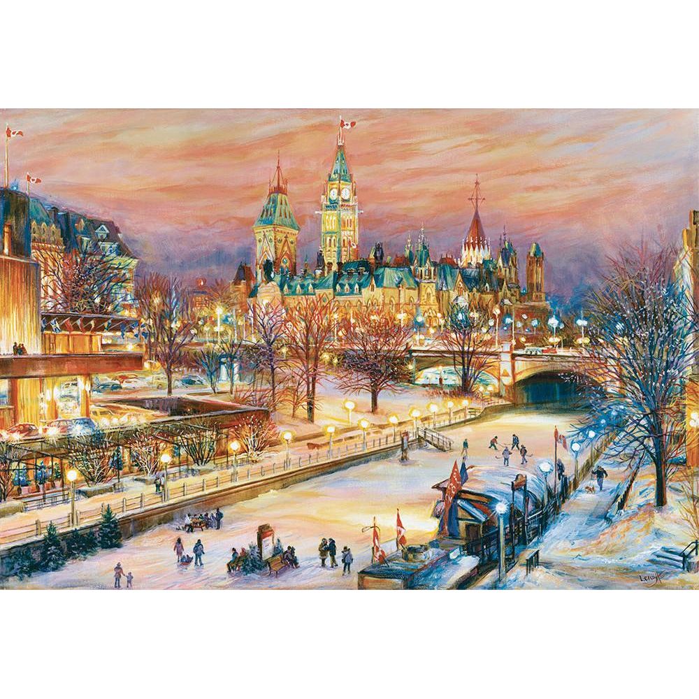 Ravensburger 1000 Piece Puzzle Canadian Collection Ottawa Winterlude Fest 19868 ontario