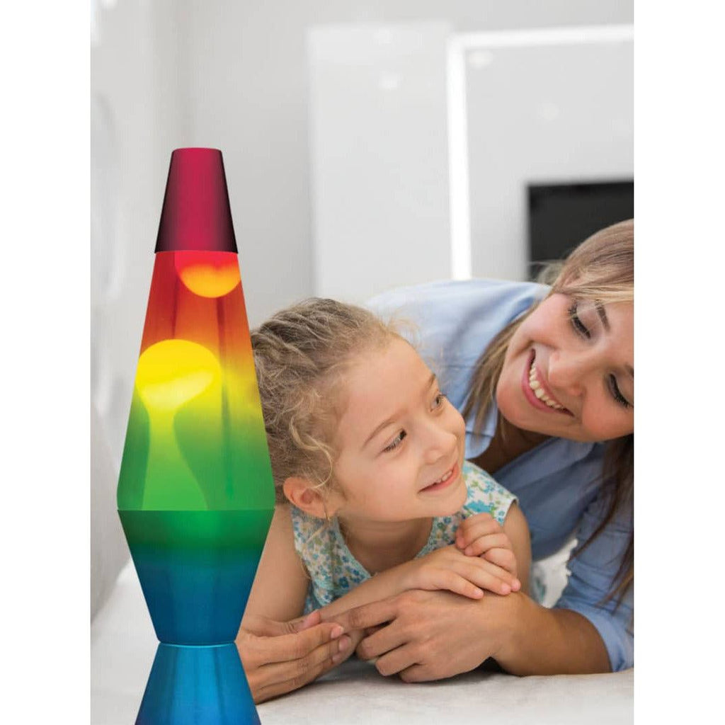 Lava Lamp 11.5" Rainbow Tricolour and White