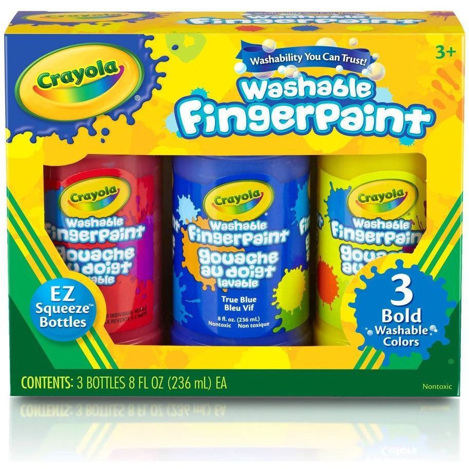 Crayola Washable Finger Paint 3 Pack primary colors colours canada