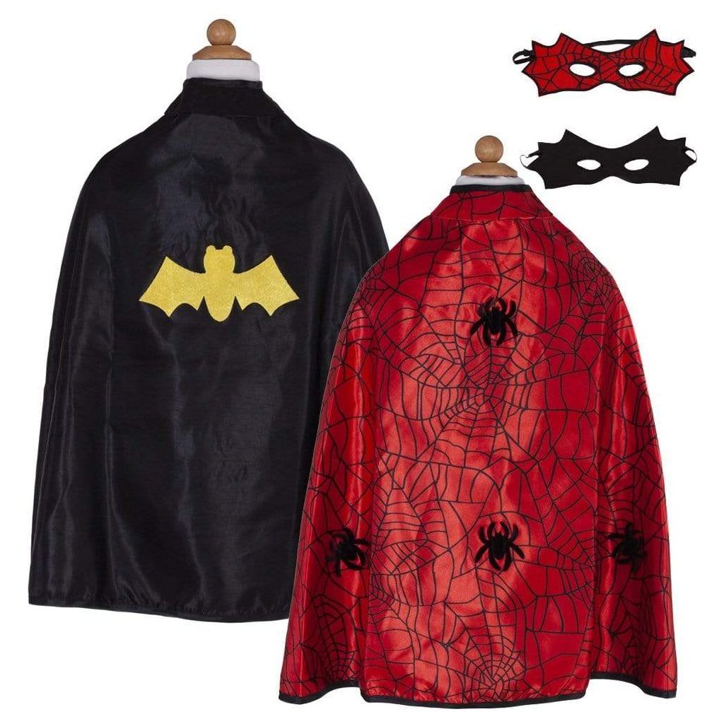 Great Pretenders Reversible Spider/Bat Cape & Bask Size 3/4 55270 canada ontario costume spiderman batman