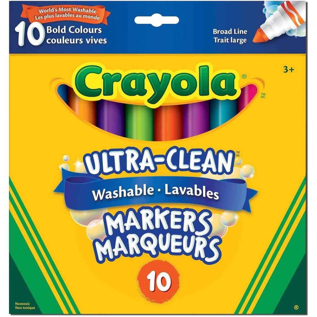 Crayola Ultra Clean Washable Broad Line Markers 10 Pack