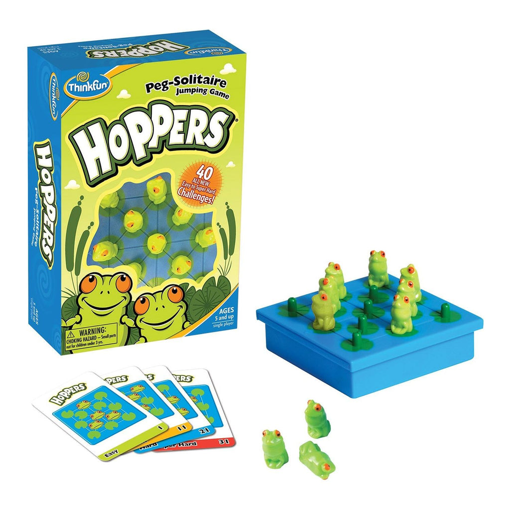 ThinkFun Hoppers Peg Solitaire  jumping game canada ontario solo