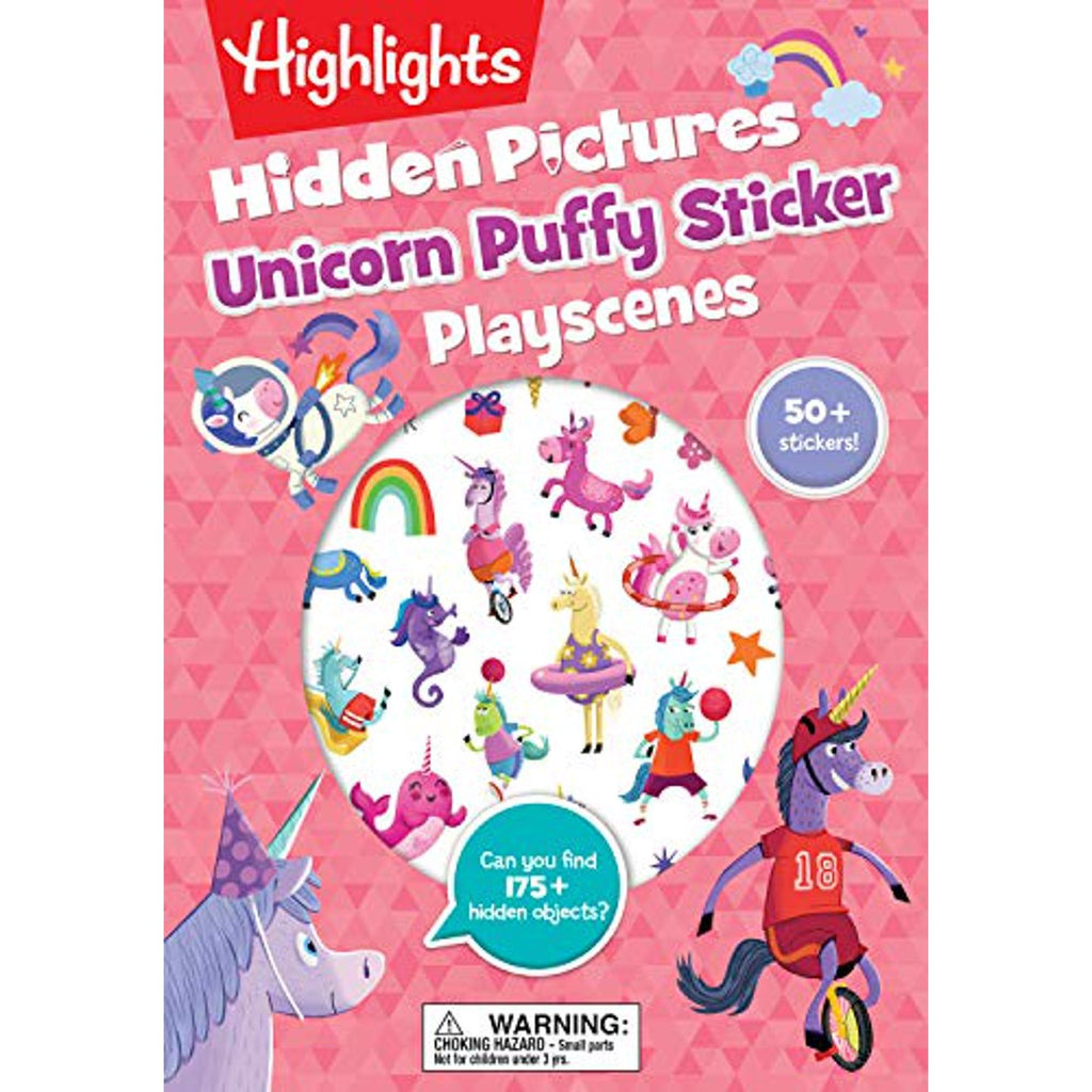 Unicorn Hidden Pictures Puffy Sticker Playscenes