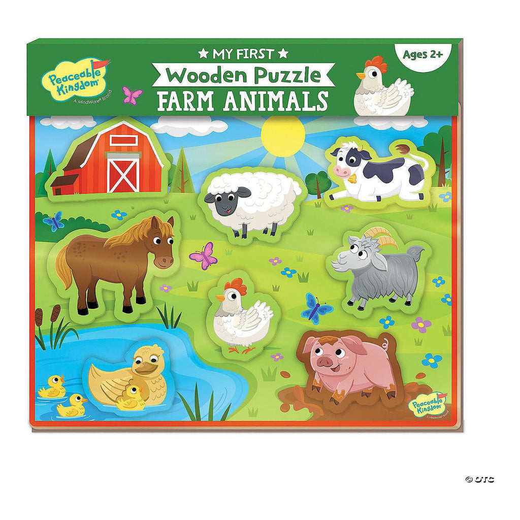 Peaceable Kingdom My First Wooden Puzzle: Farm Animals