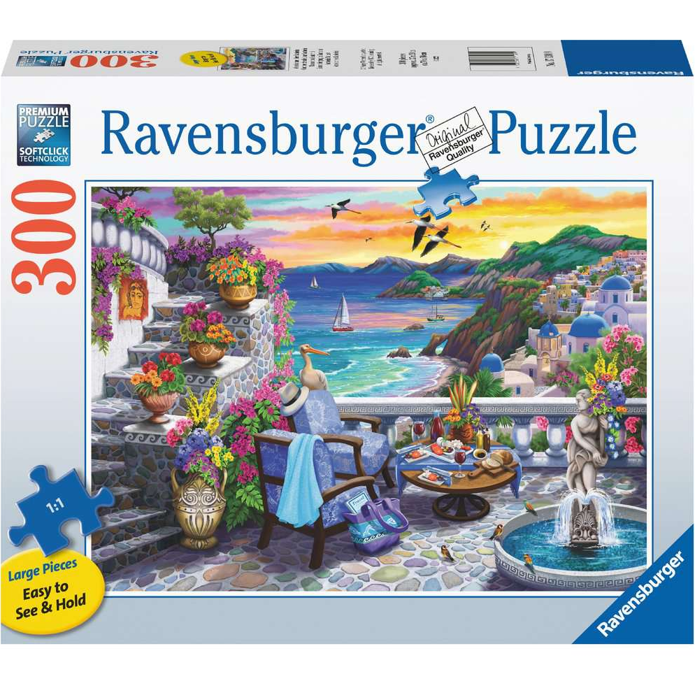 Ravensburger 300 Piece Puzzle Large Format Santorini Sunset 17130