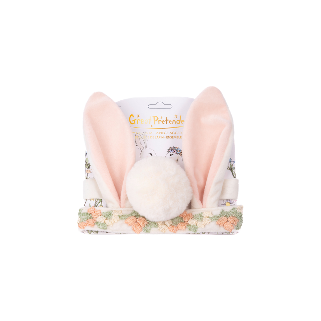Great Pretenders Hippity Hop Bunny Ears and Tail Accessory Set