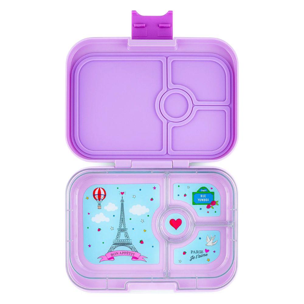 Yumbox Panino 4 Compartment Lulu Purple with Je T'Aime Tray