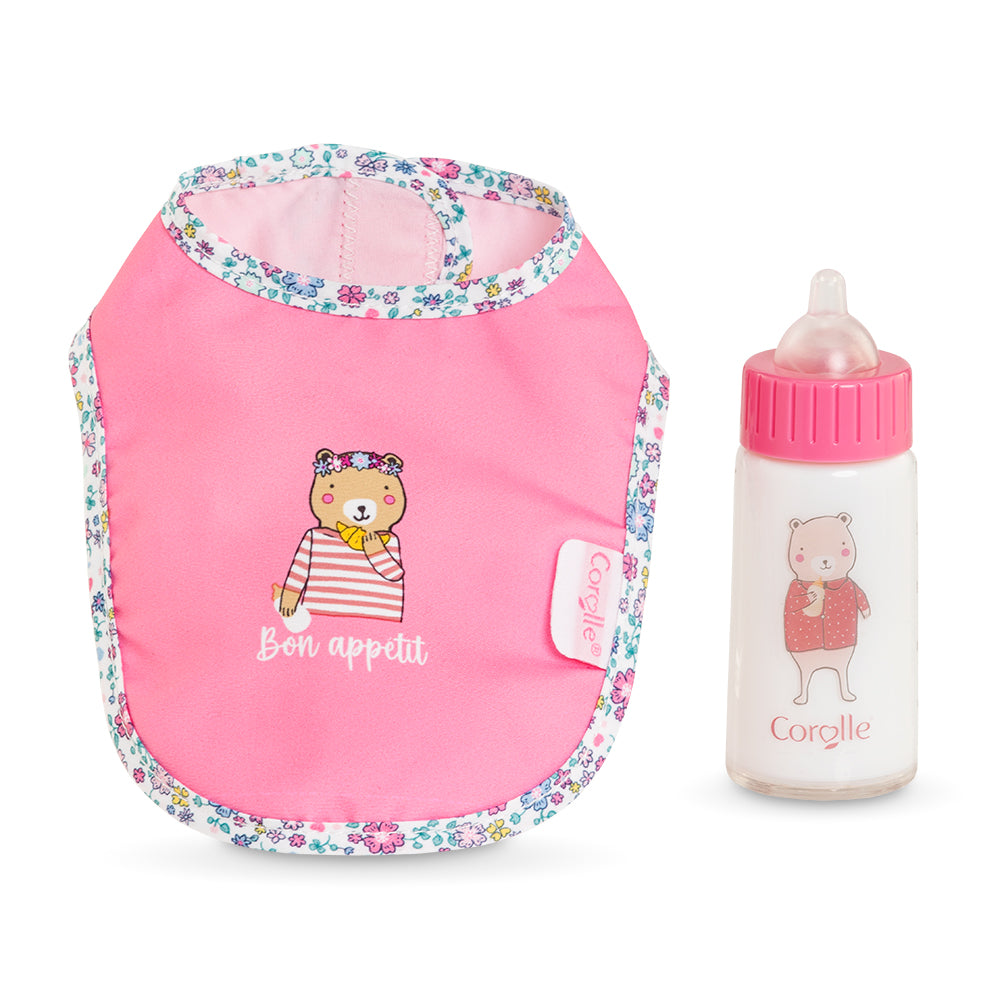 Corolle Bib & Magic Milk Bottle