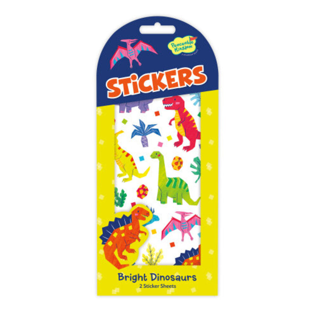Peaceable Kingdom Stickers Bright Dinosaurs