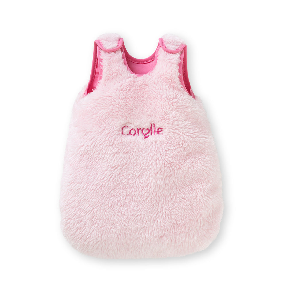 Corolle 12" Doll Pink Plush Sleeper Bag
