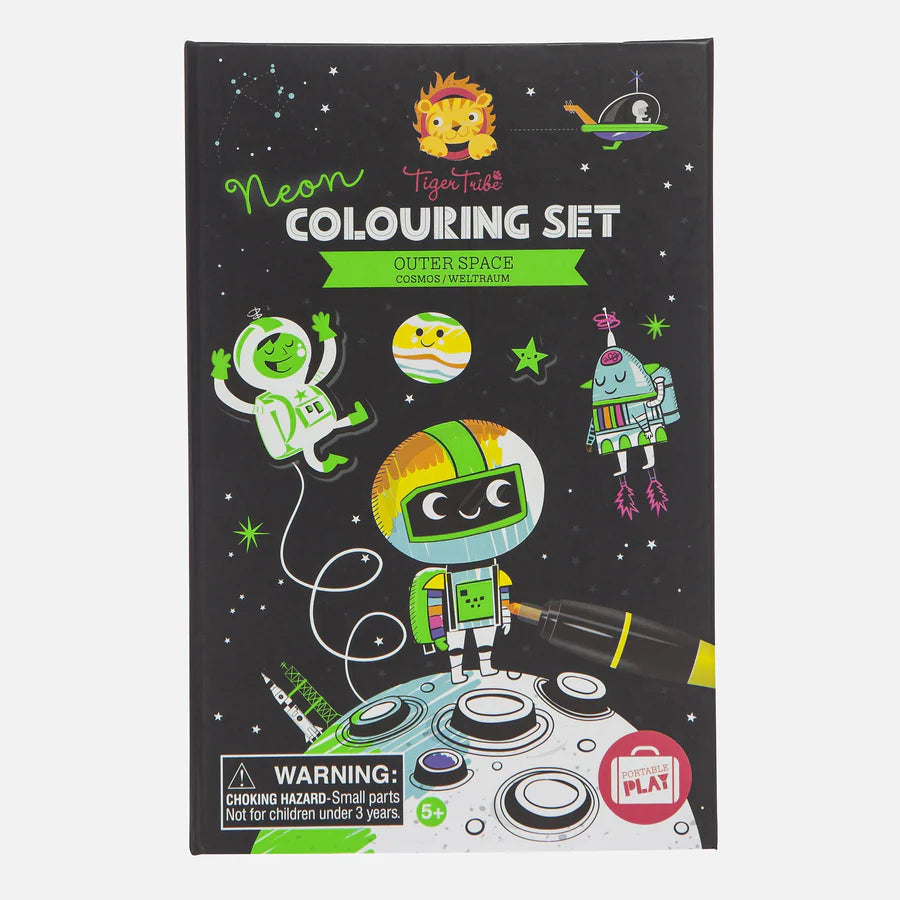 Tiger Tribe Neon Colouring Set Outer Space