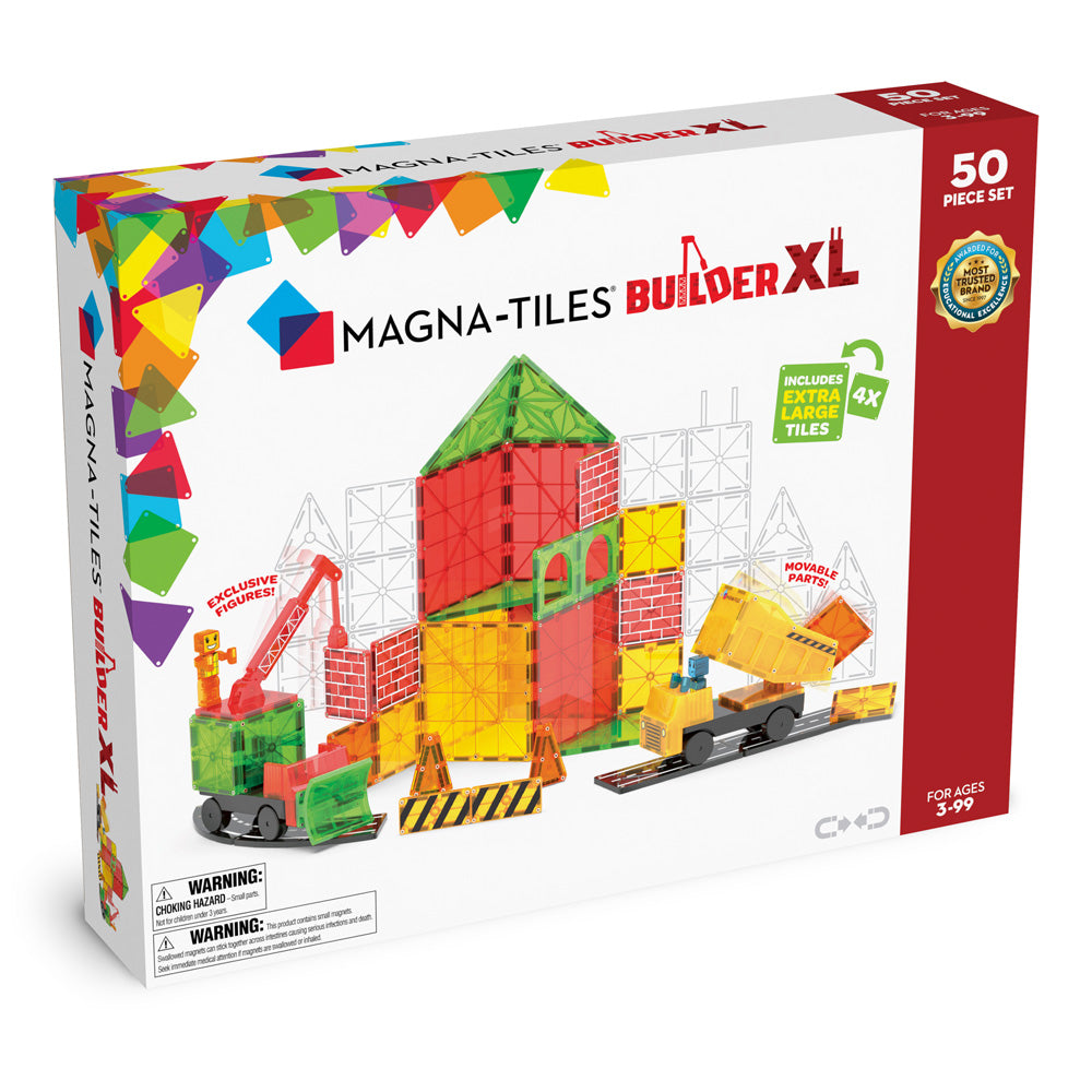 Magna-Tiles Builder XL 50 Piece Set magnetic construction toy