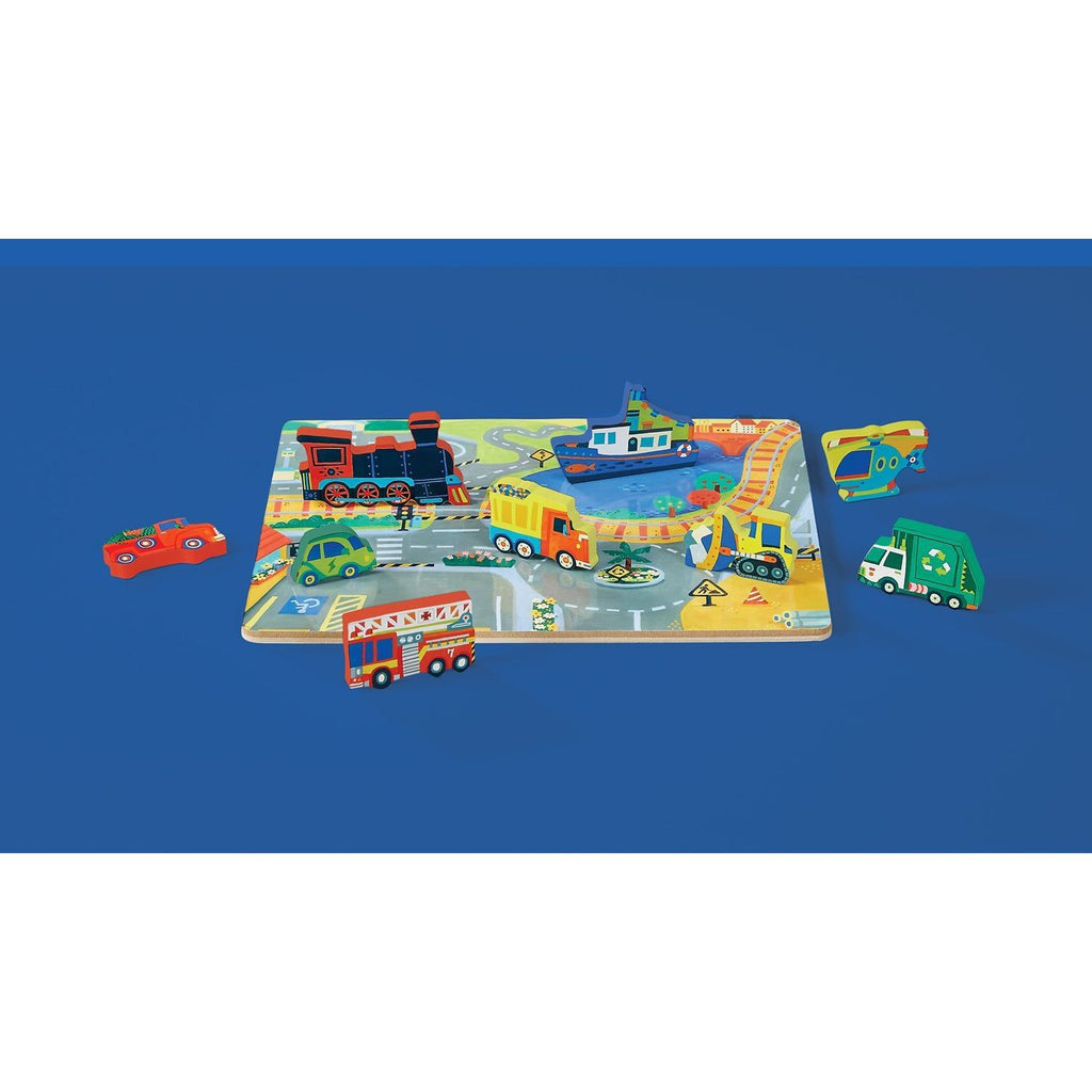 Crocodile Creek 16 Piece Wood Puzzle Things That Go