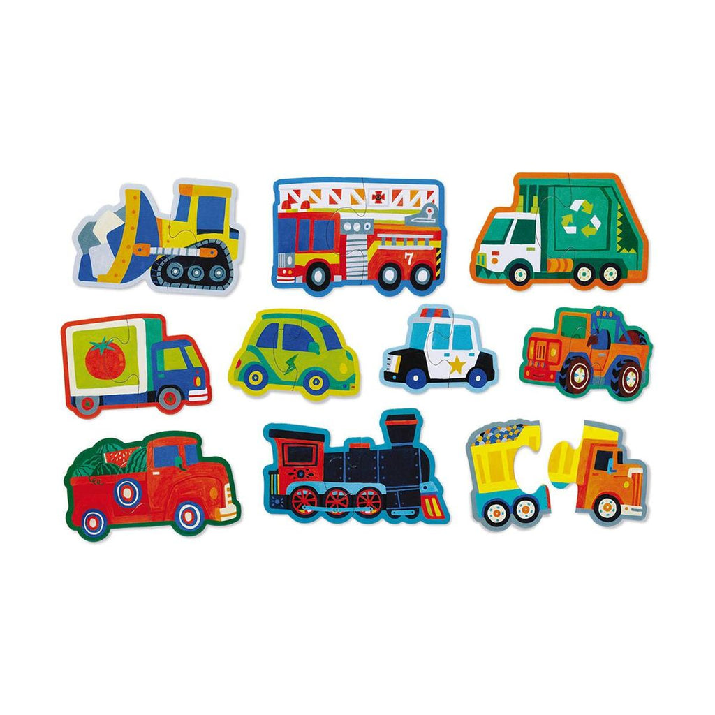 Crocodile Creek Let's Begin 2 Piece Puzzle Vehicles