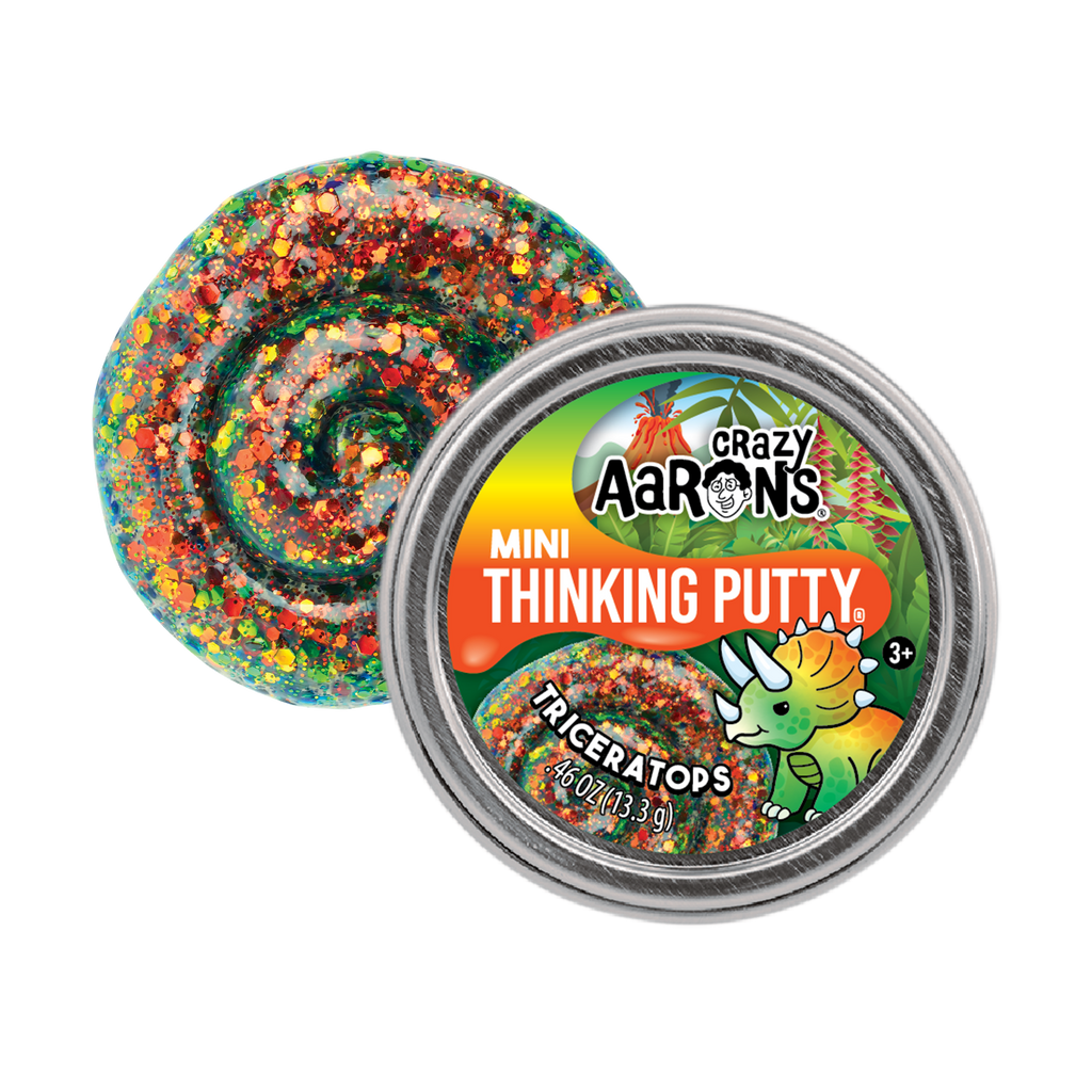 Crazy Aaron's Thinking Putty 2" Tin Triceratops