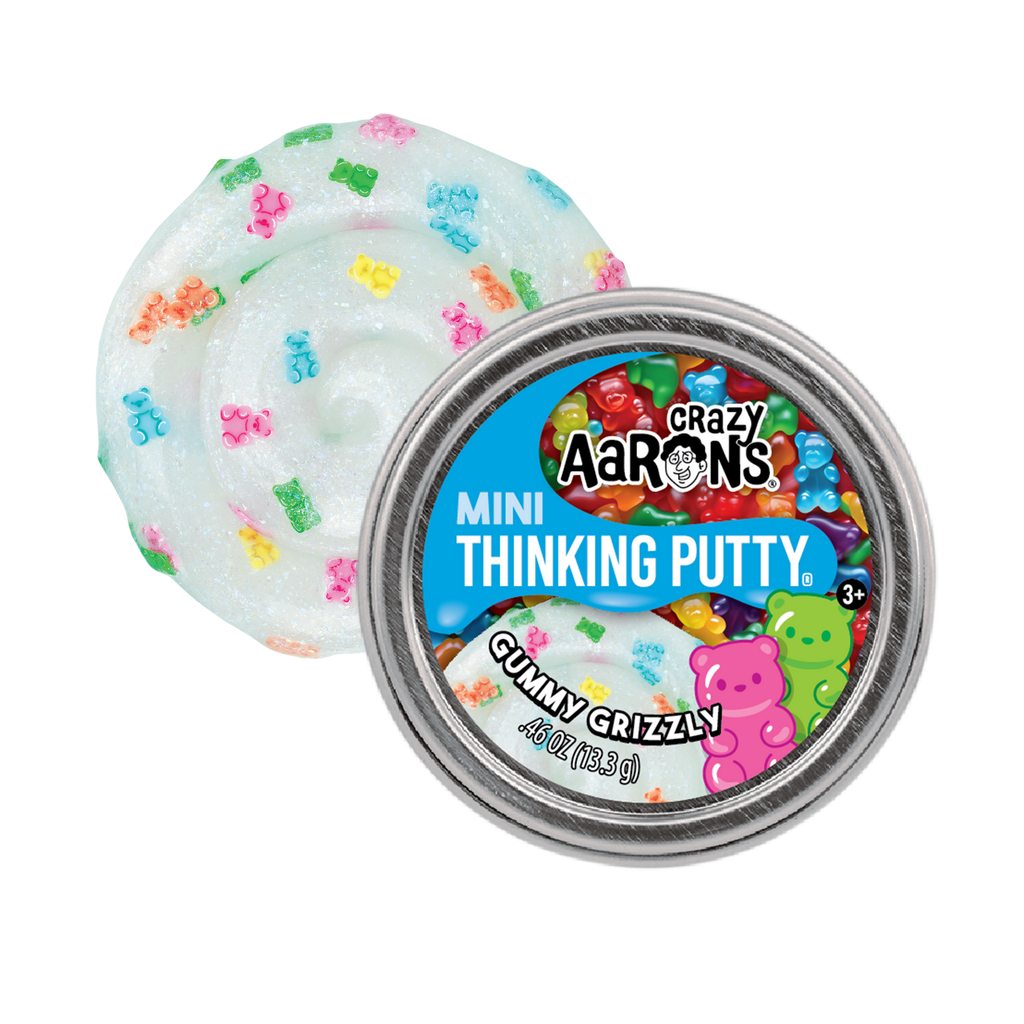 Crazy Aaron's Thinking Putty 2" Mini Tin Gummy Grizzly