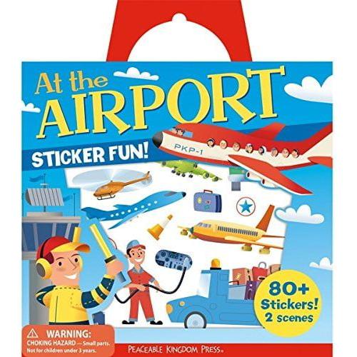 Peaceable Kingdom Reusable Sticker Tote At the Airport