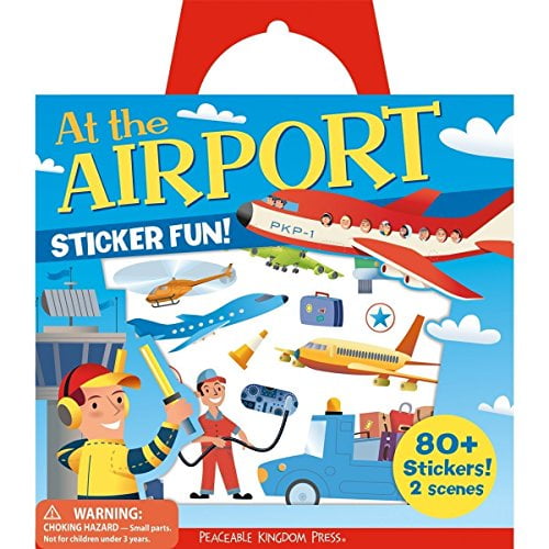 Peaceable Kingdom Reusable Sticker Tote At the Airport
