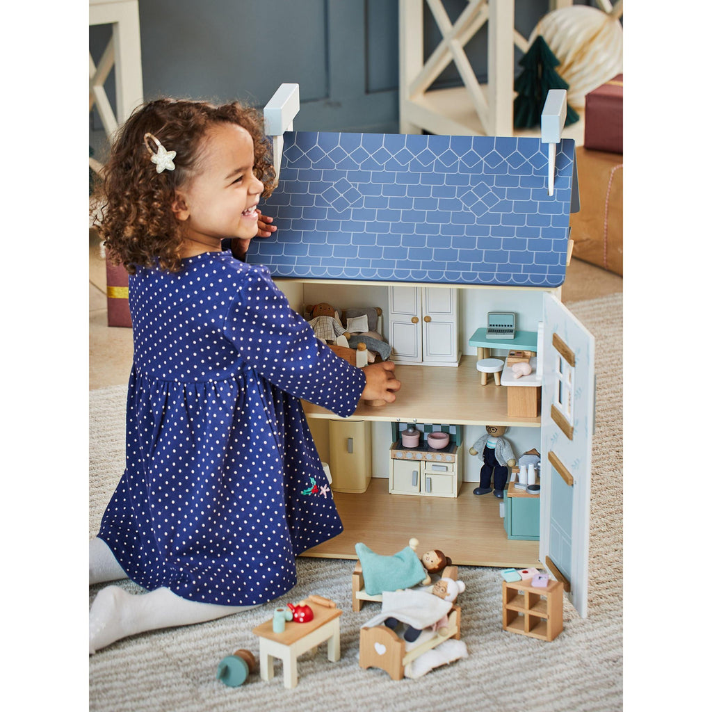 Le Toy Van Sky Blue Wooden Doll House