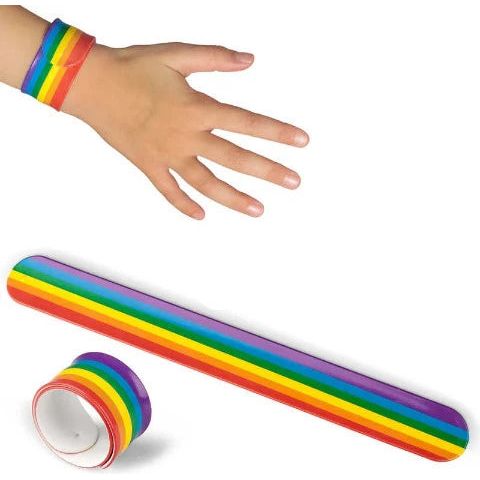 rainbow slap bracelet