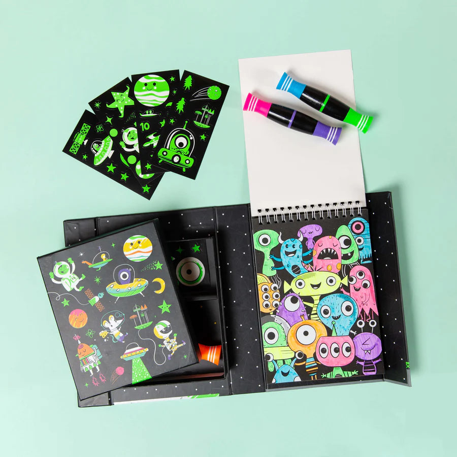 Tiger Tribe Neon Colouring Set Outer Space