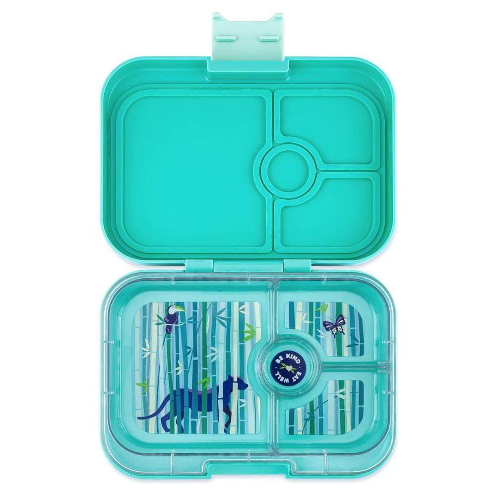 Yumbox Panino 4 Compartment Tropical Aqua with Panther Tray