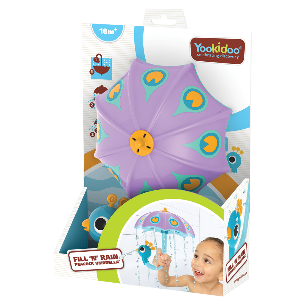Yookidoo Fill 'n Rain Peacock Umbrella