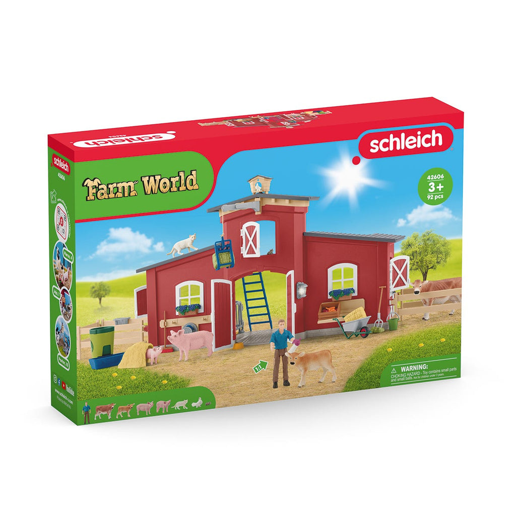Schleich Farm World Large Barn with Animals and Accessories 42606