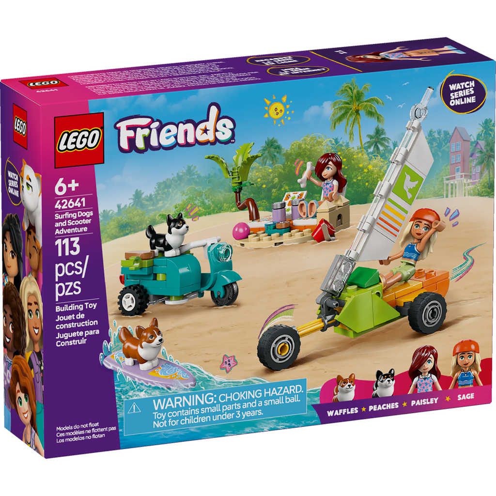 LEGO Friends Surfing Dogs and Scooter Adventure