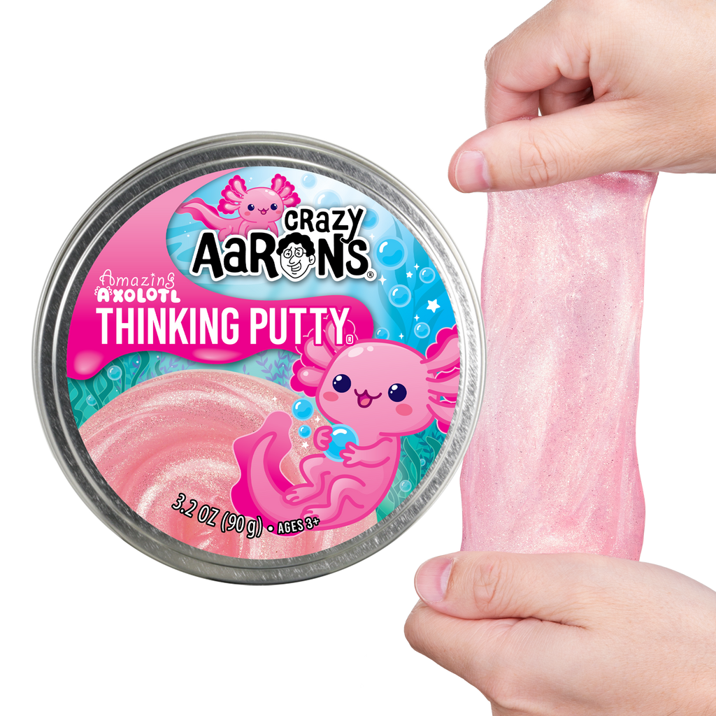 Crazy Aaron's Thinking Putty 4" Tin Amazing Axolotl