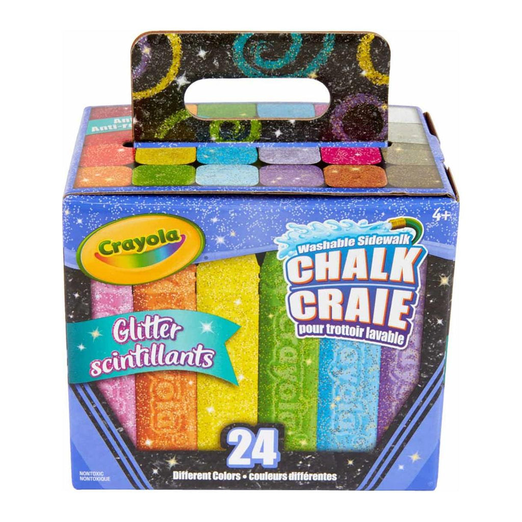 Crayola Sidewalk Chalk Glitter 24 Count