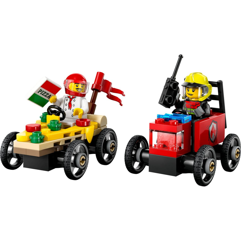 LEGO City Pizza vs. Fire Truck Race Car Pack