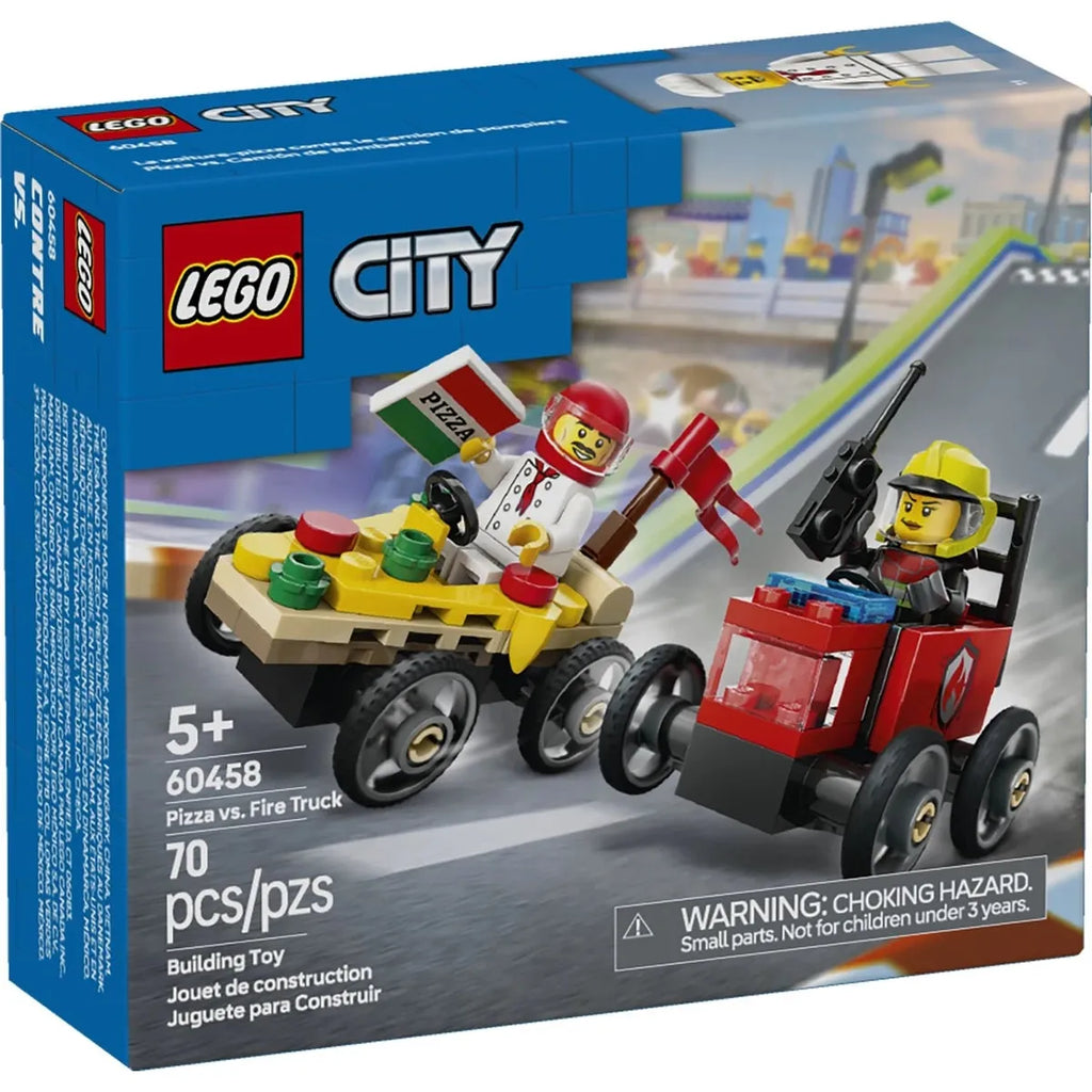 LEGO City Pizza vs. Fire Truck Race Car Pack