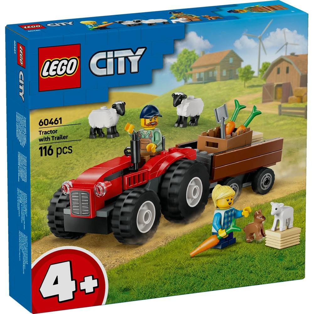 LEGO City Red Farm Tractor with Trailer & Sheep