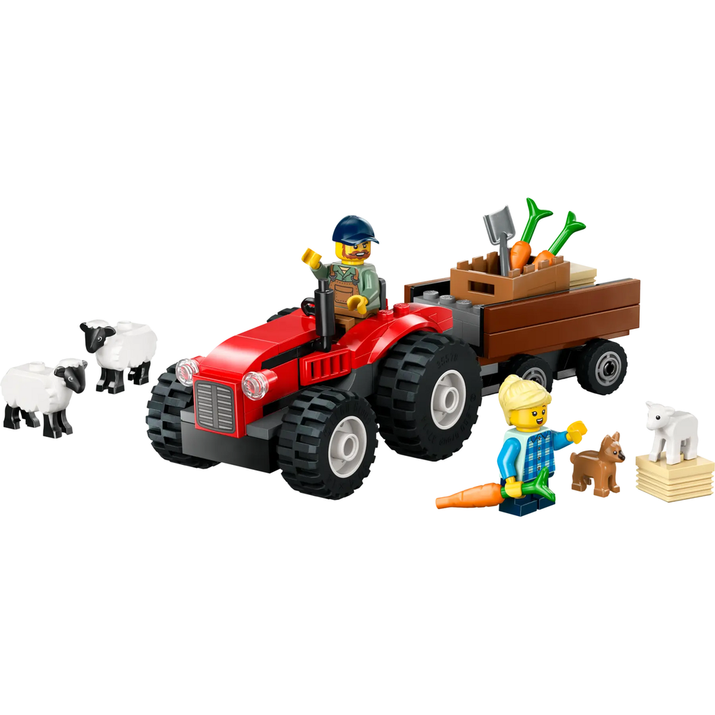 LEGO City Red Farm Tractor with Trailer & Sheep