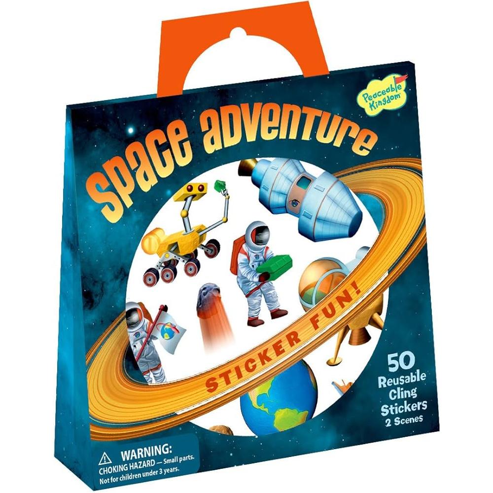 Peaceable Kingdom Reusable Sticker Tote Space