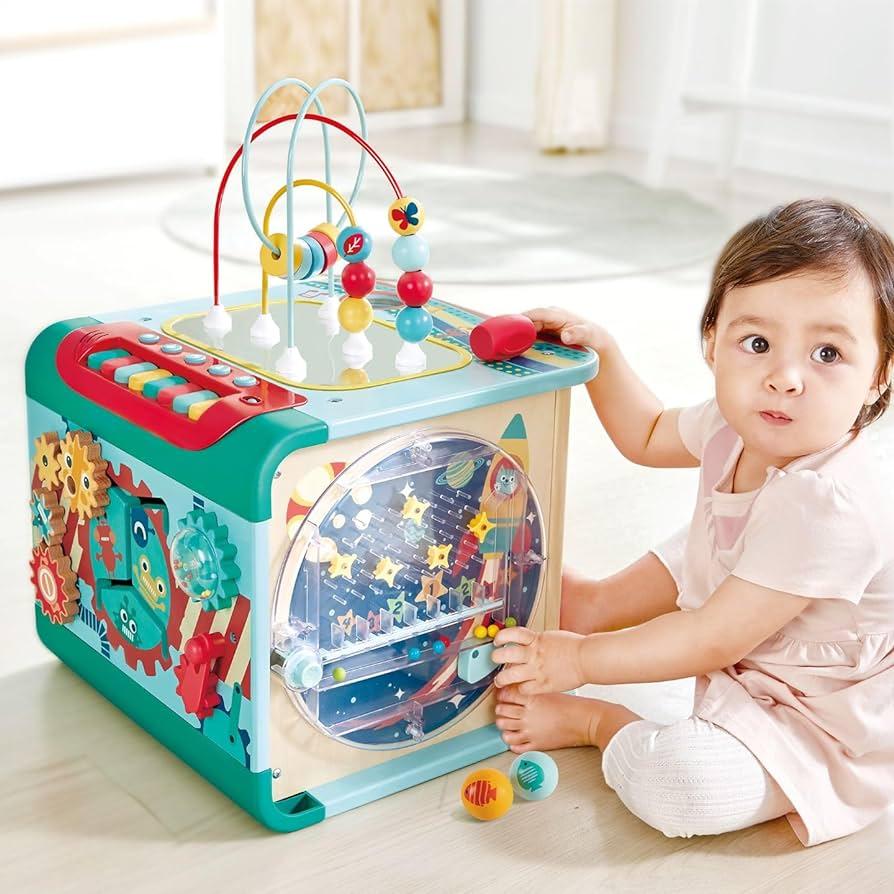 Hape wooden activity sales cube
