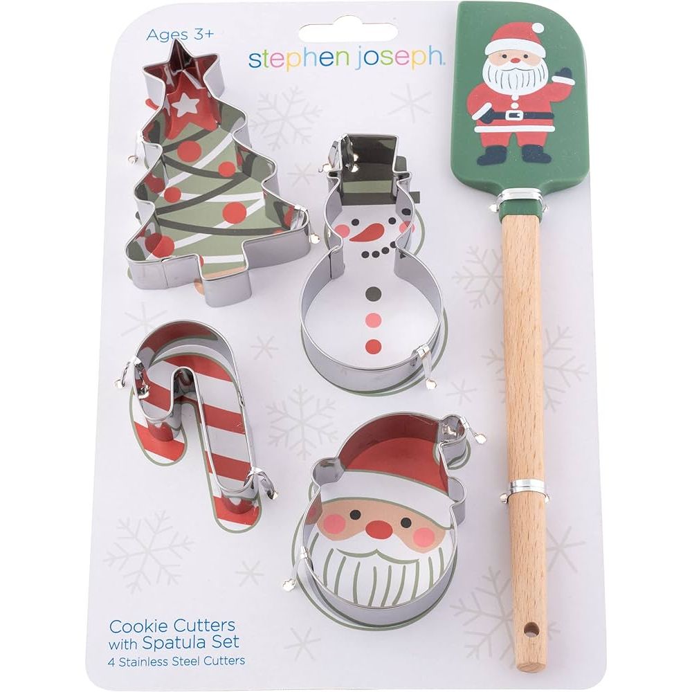 Stephen Joseph Holiday Cookie Cutter and Spatula Set Snowman